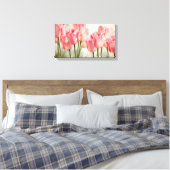 Roze tulpen canvas afdruk (Insitu (Slaapkamer))
