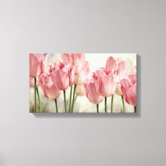 Roze tulpen canvas afdruk (Voorkant)