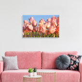 Roze tulpen canvas afdruk (Insitu (Woonkamer))