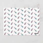 Roze Tulpen & Capsules Nurse Afstuderen uitnodigin Briefkaart (Achterkant)