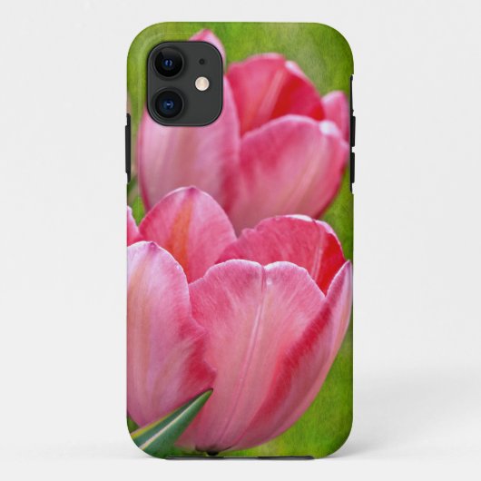Roze tulpen Case-Mate iPhone case (Achterkant)