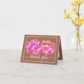  Roze Tulpen Chic Bloemen Boeket Dank u Kaart (Gele Bloem)