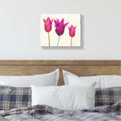 roze tulpen Eenvoudige bloemenstijlvolle stijlvol Canvas Afdruk (Insitu (Slaapkamer))