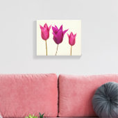 roze tulpen Eenvoudige bloemenstijlvolle stijlvol Canvas Afdruk (Insitu (Woonkamer))
