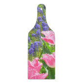 "ROZE TULPEN EN DRUIF HYACINTEN GLAS SNIJPLANK (Voorkant)