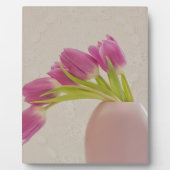 Roze tulpen en kant fotoplaat (Voorkant)