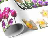 Roze tulpen en vuilnisbakken cadeaupapier (Rol Hoek)