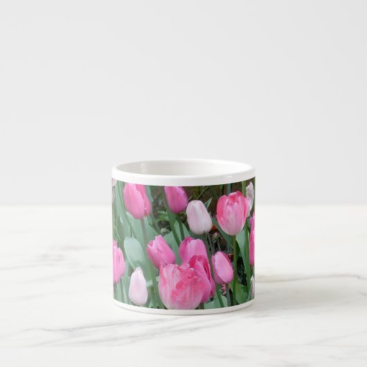 Roze tulpen espresso kop (Voorkant)