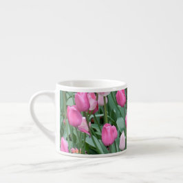 Roze tulpen espresso kop