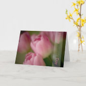 Roze tulpen ・ Fijne Moederdag kaart (Gele Bloem)