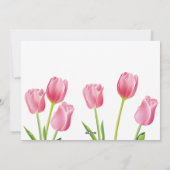 Roze Tulpen Flat Hartelijk dank Feestdagenkaart (Achterkant)