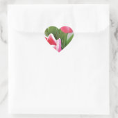Roze tulpen, Floral Spring Bouquet, Flowers Hart Sticker (Tas)