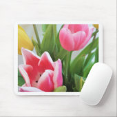 Roze tulpen, Floral Spring Bouquet, Flowers Muismat (Met muis)