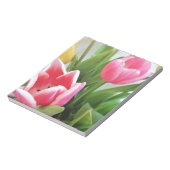 Roze tulpen, Floral Spring Bouquet, Flowers Notitieblok (Linkerzijde)