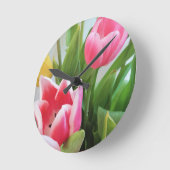 Roze tulpen, Floral Spring Bouquet, Flowers Ronde Klok (Hoek)