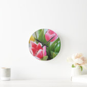 Roze tulpen, Floral Spring Bouquet, Flowers Ronde Klok (Huis)