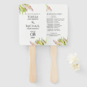 Roze Tulpen Gepersonaliseerd Programma Tuin Bruilo Handwaaier (Voorkant en achterkant)