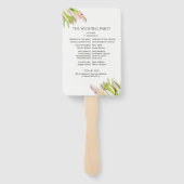 Roze Tulpen Gepersonaliseerd Programma Tuin Bruilo Handwaaier (Achterkant)