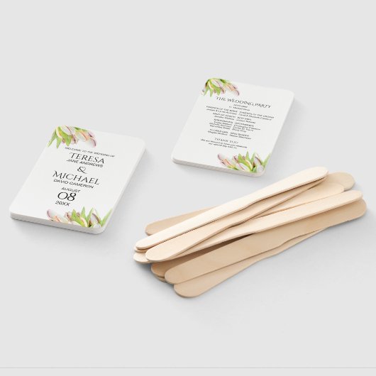 Roze Tulpen Gepersonaliseerd Programma Tuin Bruilo Handwaaier (Niet-gemonteerd)