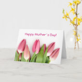 Roze tulpen gevouwen kaart (Gele Bloem)