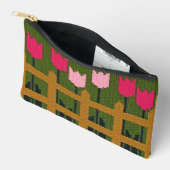Roze Tulpen Groene Tuin Artisan Haakprint Etui (Open)
