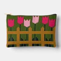 Roze Tulpen Groene Tuin Artisan Haakprint