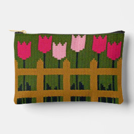 Roze Tulpen Groene Tuin Artisan Haakprint Etui