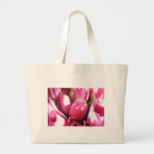 Roze tulpen grote tote bag (Voorkant)