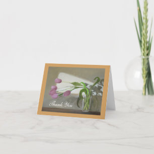 Roze tulpen Hartelijk dank Bedankkaart