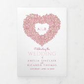 Roze tulpen hartfloreel verhaal toewijding bruilof drieluik programma (Cover)