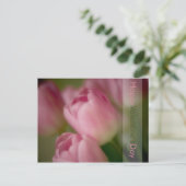 Roze Tulpen • Het Briefkaart van de Valentijnsdag (Staand voorkant)