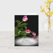 Roze Tulpen in Water Sympathie Dank u kaart (Gele Bloem)