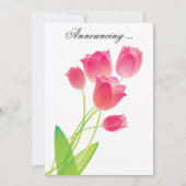 Roze Tulpen Kaart (Voorkant)