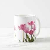 Roze tulpen koffiemok (Voorkant rechts)