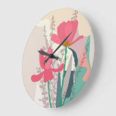 Roze tulpen Kunstmatige moderne kleurenblokken Sta Grote Klok (Hoek)