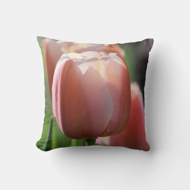 Roze tulpen kussen (Voorkant)