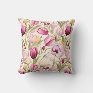 Roze Tulpen Kussen