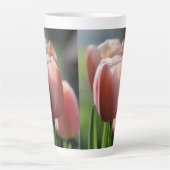 Roze tulpen latte mok (Voorkant)