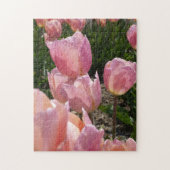Roze tulpen legpuzzel (Verticaal)