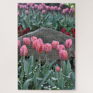 Roze tulpen legpuzzel