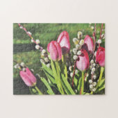 Roze tulpen legpuzzel (Horizontaal)