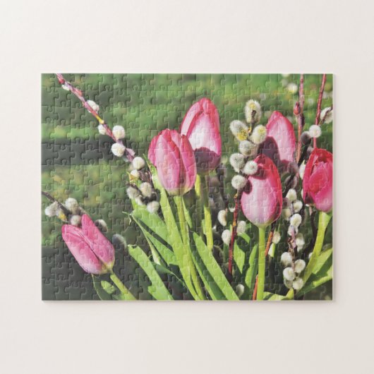 Roze tulpen legpuzzel (Horizontaal)