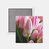 Roze tulpen magneet (Voorkant / Achterkant)