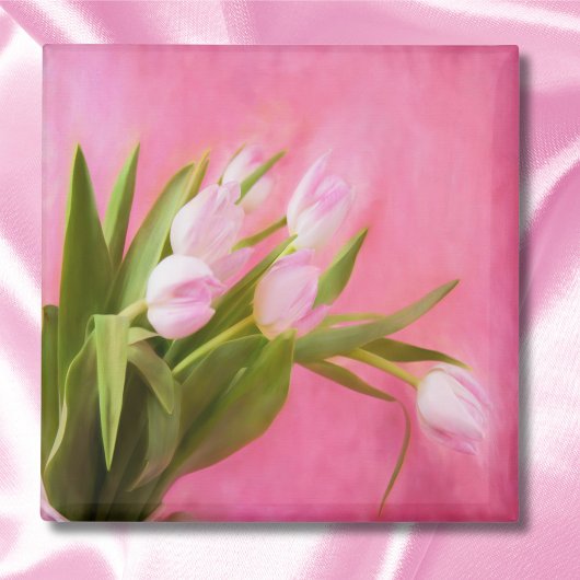  roze tulpen magneet