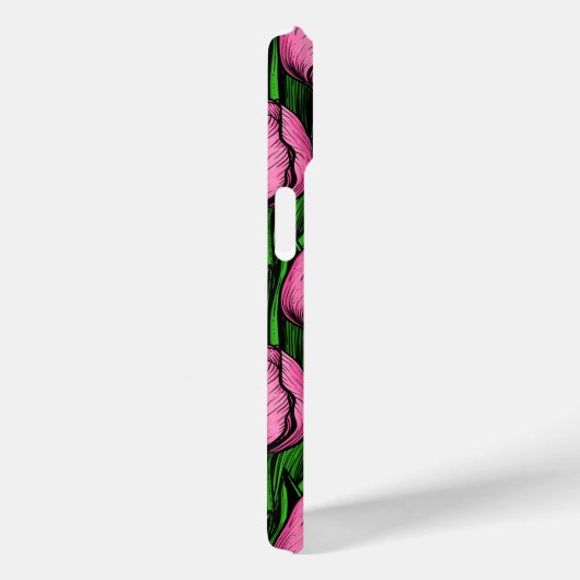 Roze tulpen met groene bladeren Case-Mate iPhone case (Achterkant / Rechts)