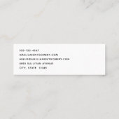 Roze tulpen met groene bladeren Foto Mini Visitekaartje (Achterkant)