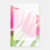 Roze tulpen met groene bladeren Foto Post-it® Notes (Voorkant)