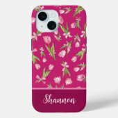 Roze Tulpen met strikken iPhone Case (Achterkant)