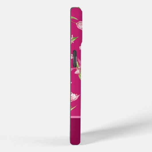 Roze Tulpen met strikken iPhone Case (Achterkant / Rechts)