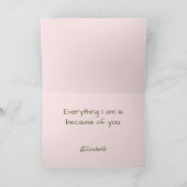 Roze tulpen Moederdag Feestdagen Kaart (Binnen)